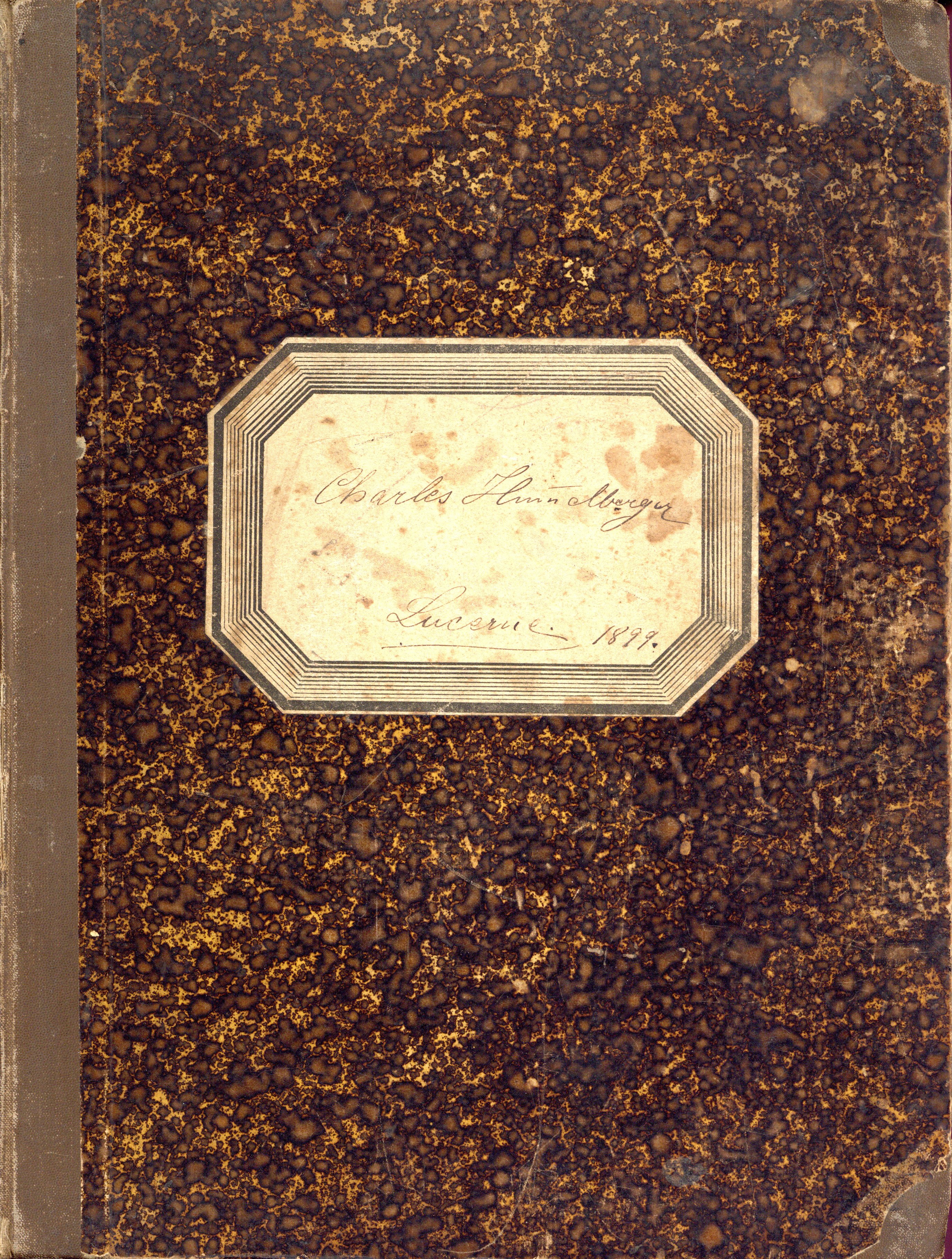 Buch Charles Hummelberger 1899 Lucerne